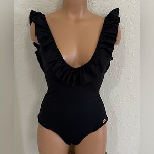 Palmacea ruffle one piece swimsuit